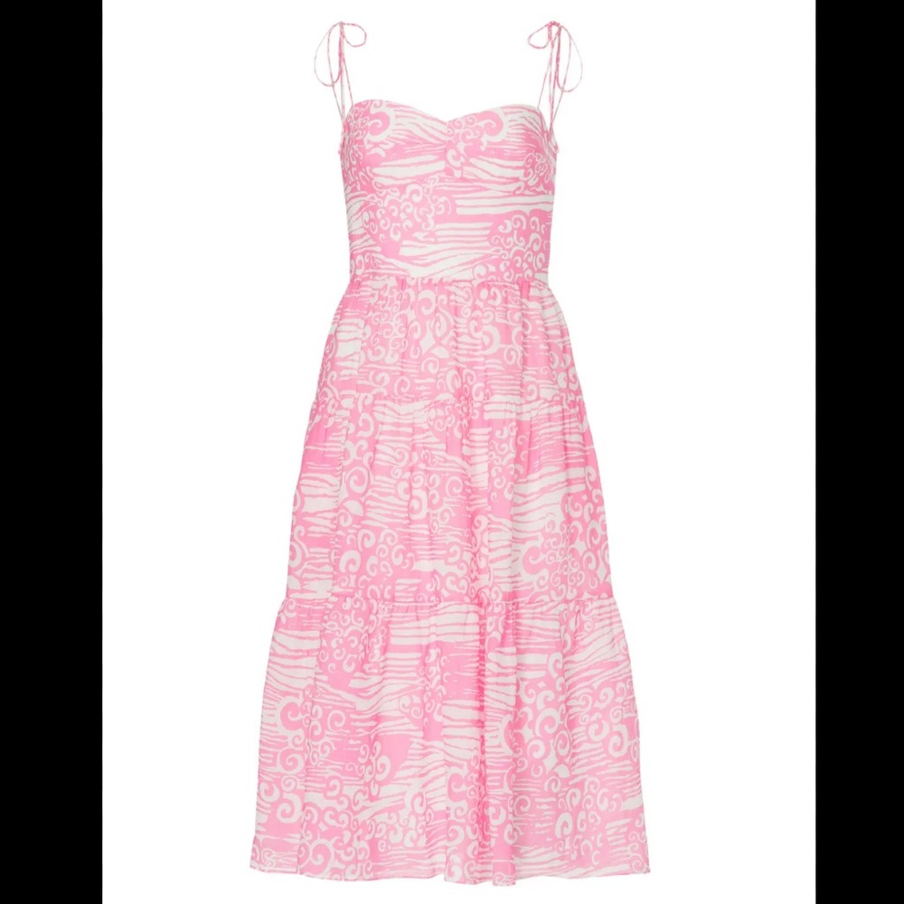 Amanda Uprichard Tula Dress in Orlando Pink